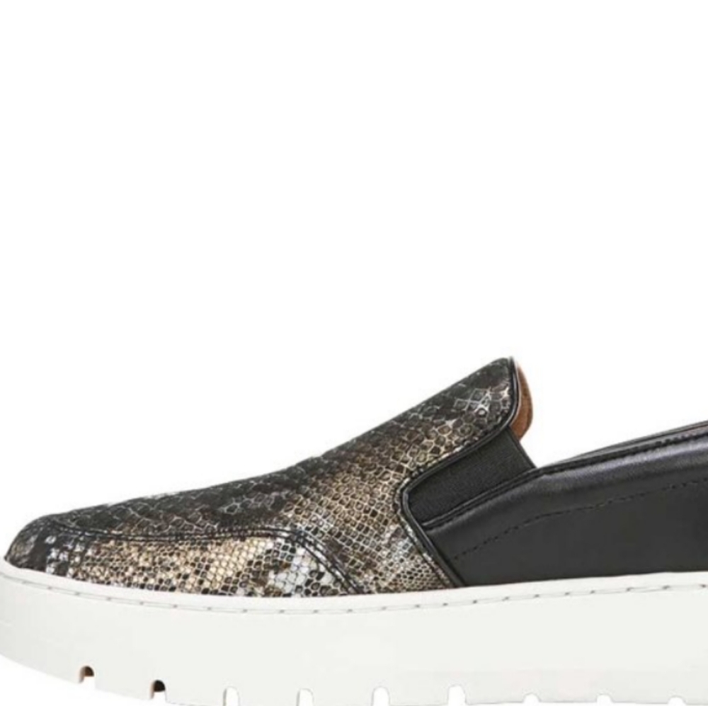 Vionic Black and Brown Snake Print Loafers - Picture 2 of 5